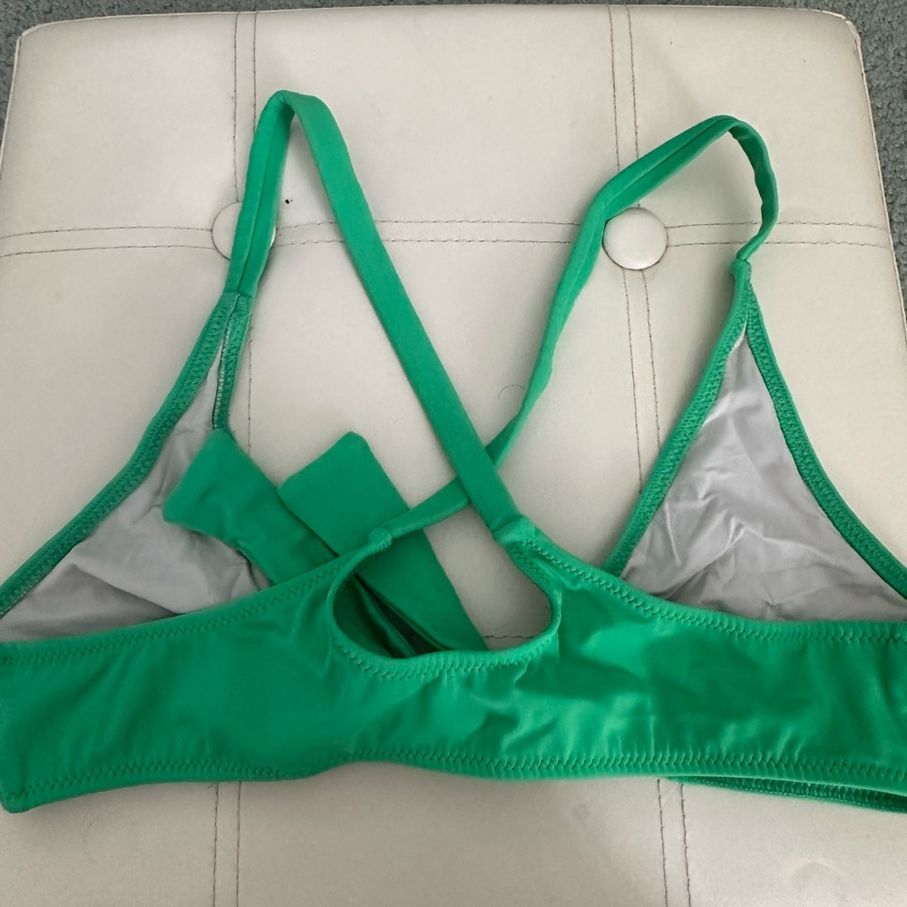 Solid & Striped Tie Front Bathing Suit Top - image 8